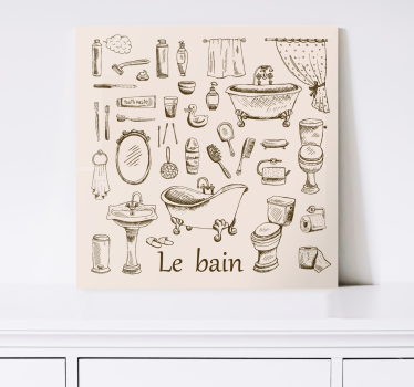 Vintage bathroom vintage wall prints - TenStickers