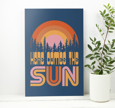 Vintage Sun Music canvas wall art - TenStickers