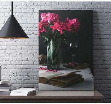 Wine glass and vase  fruit canvas art - TenStickers