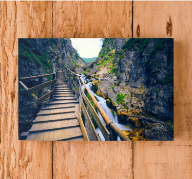 Wooden bridge in 3d effect 3D canvas pictures - TenStickers