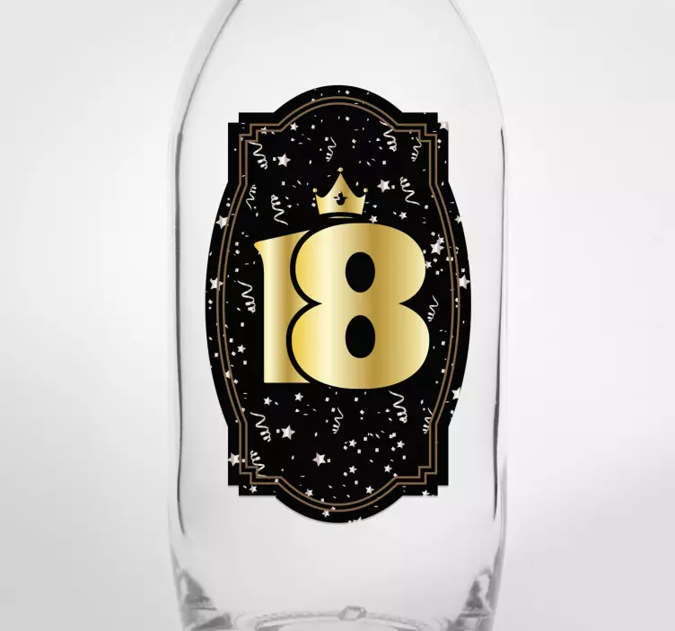 18th birthday vodka tally wall sticker - TenStickers