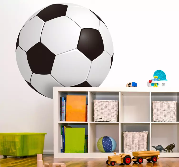 Football ball 3d wall sticker for kids - TenStickers