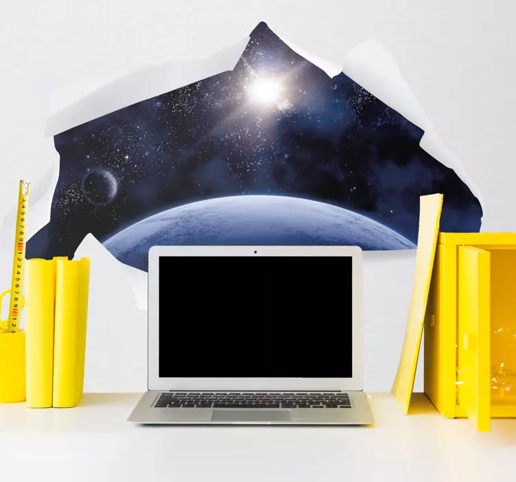 3D universe floor sticker - TenStickers