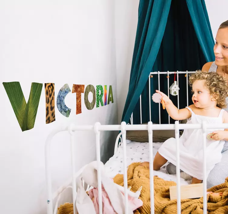 Personizable Jungle Letters Wall Sticker - TenStickers