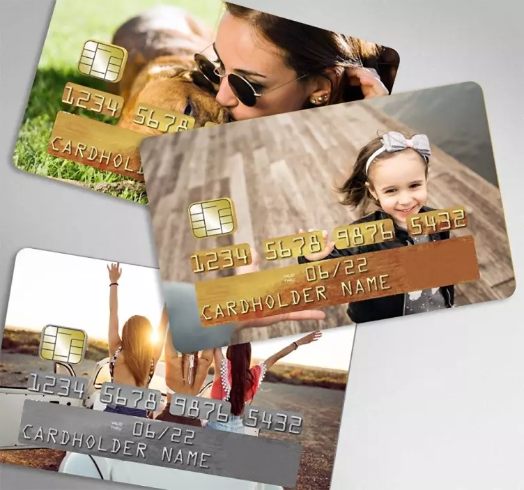 Customised photo credit card sticker - TenStickers