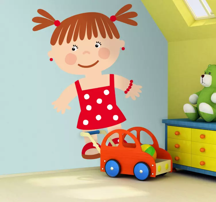 Wall stickers for kid charming woman silhouette - TenStickers