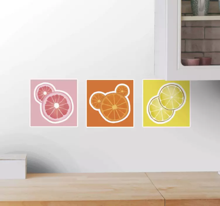 Sliced Fruit Tile sticker - TenStickers