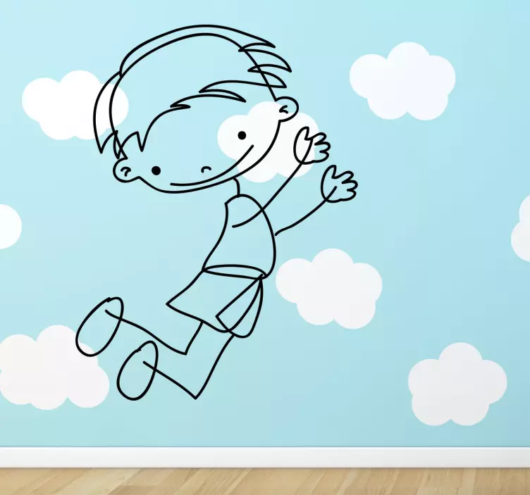 Wall stickers for kid playful child outline - TenStickers