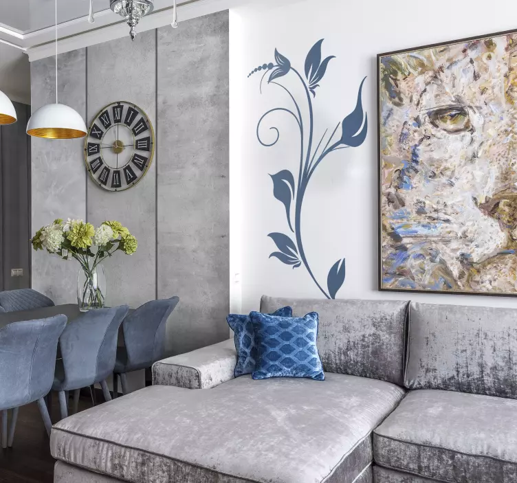 Monocolour Flower Wall Sticker - TenStickers