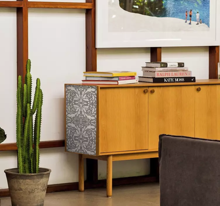 Gray Ornament furniture sticker - TenStickers