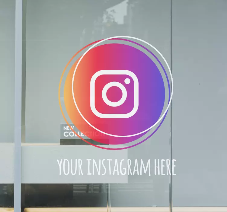 Personalised Instagram icon window sticker - TenStickers
