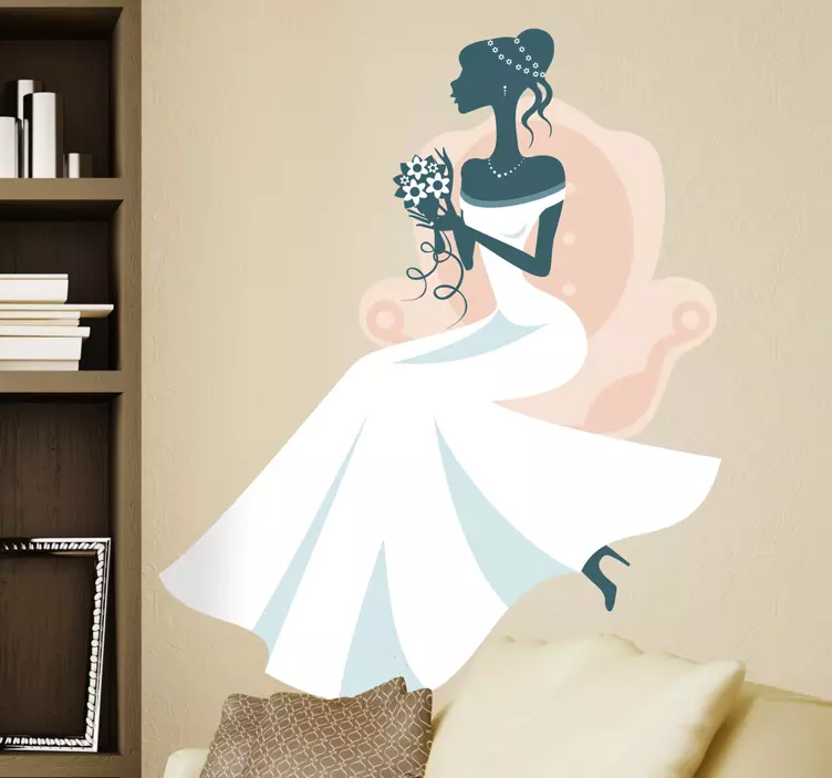 Bride in Chair Sticker - TenStickers