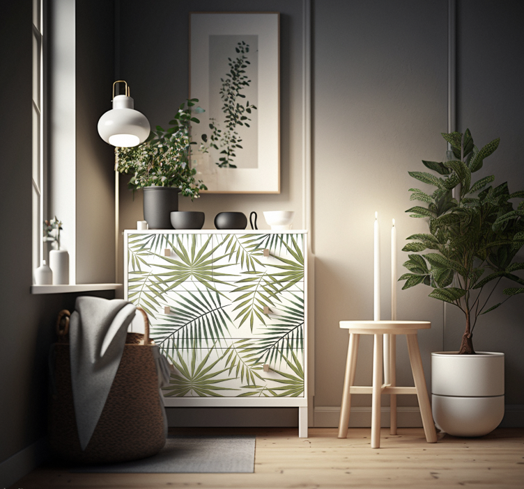 Palm leaves furniture decal  3600 - TenStickers