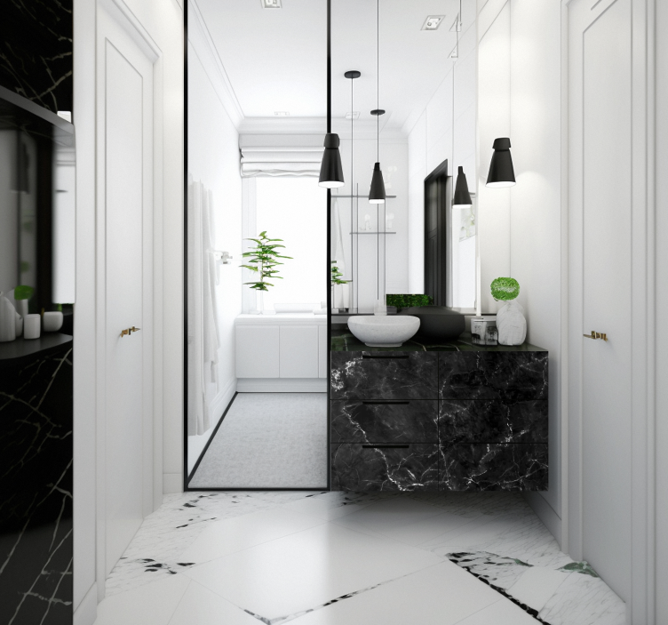 Black Marble furniture decal  3600 - TenStickers