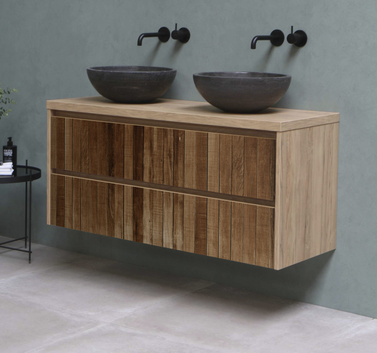 Wood strips furniture decal  3600 - TenStickers