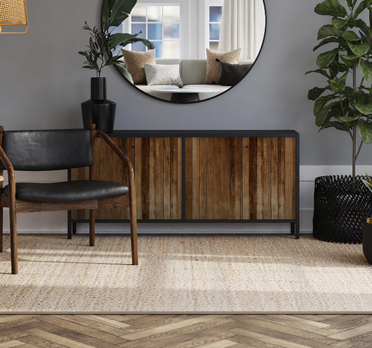 Wood strips furniture decal  3600 - TenStickers