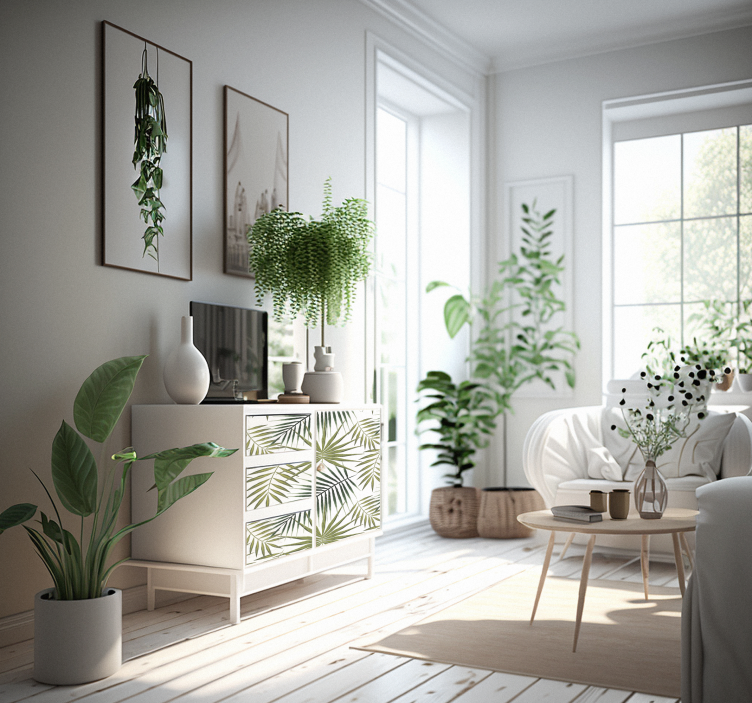 Palm leaves furniture decal  3600 - TenStickers