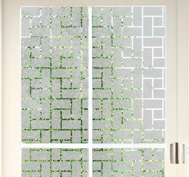 Translucent Bricks window sticker - TenStickers
