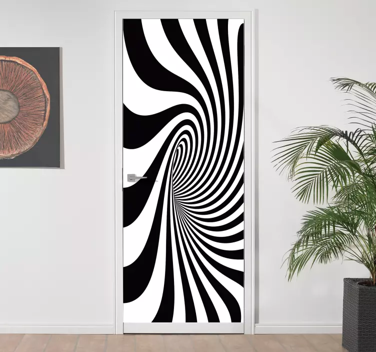 Black Hole door vinyl sticker - TenStickers