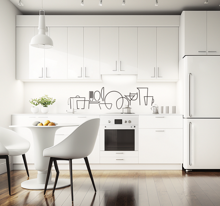 Cutlery cutlery wall sticker - TenStickers