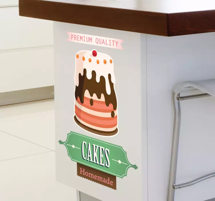 Advertising Cake Sign Decal - TenStickers