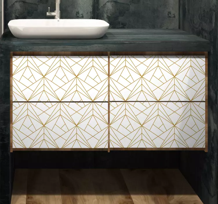 Geometric Furniture Sticker - TenStickers