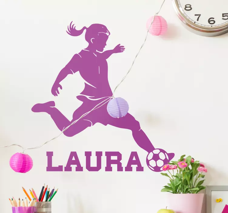 Personalizable football wall sticker - TenStickers