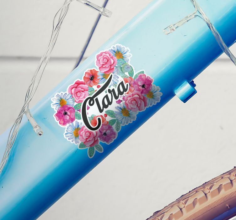 Flowers stylish bike sticker - TenStickers