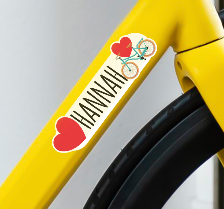 two hearts bike bike sticker - TenStickers