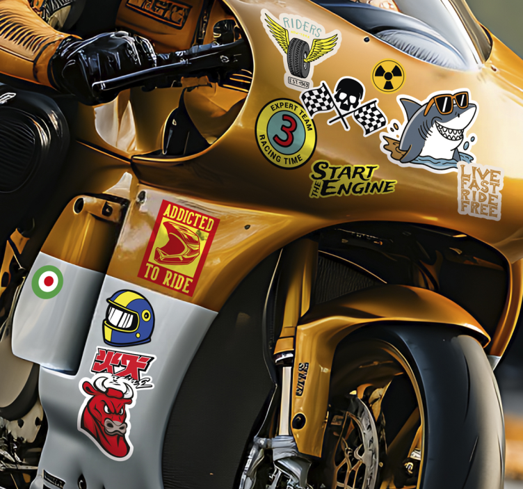 Bomb design pack motorcycle sticker - TenStickers