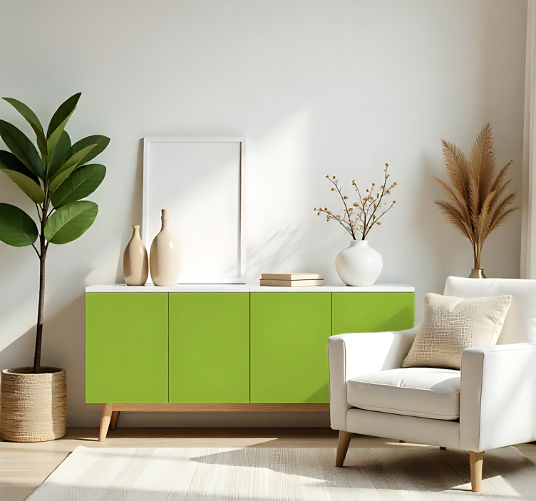 Matte Light Green plain sticker - TenStickers