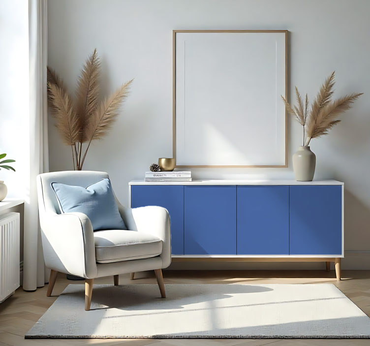 Matte Blue plain sticker - TenStickers