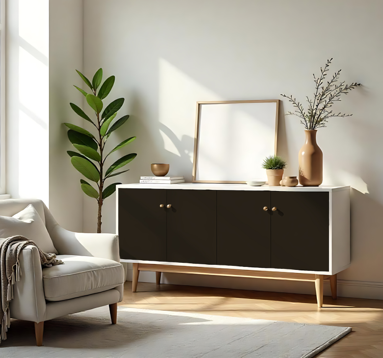 Matte Dark Brown plain sticker - TenStickers