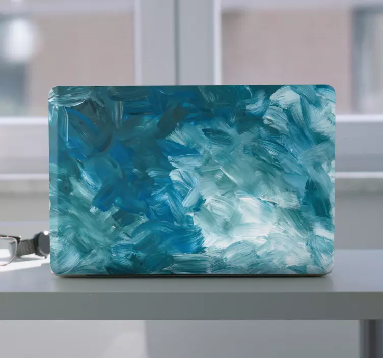 Abstract Blue Patterns laptop skin - TenStickers