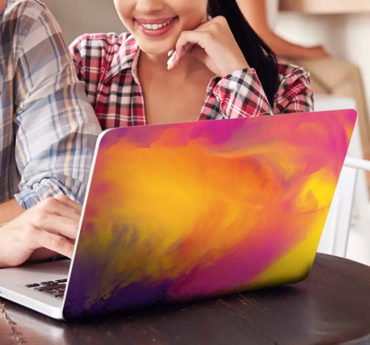 Abstract colors laptop sticker - TenStickers