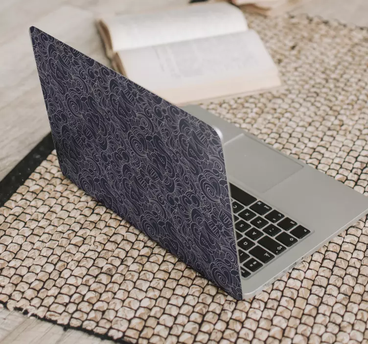 Abstract ornamental paisley laptop sticker - TenStickers