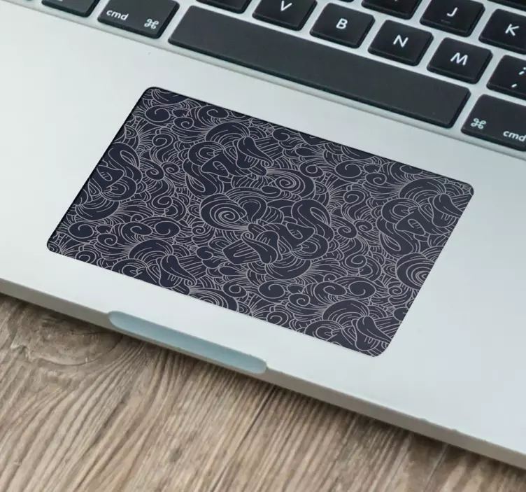 Abstract paisley trackpad laptop sticker - TenStickers