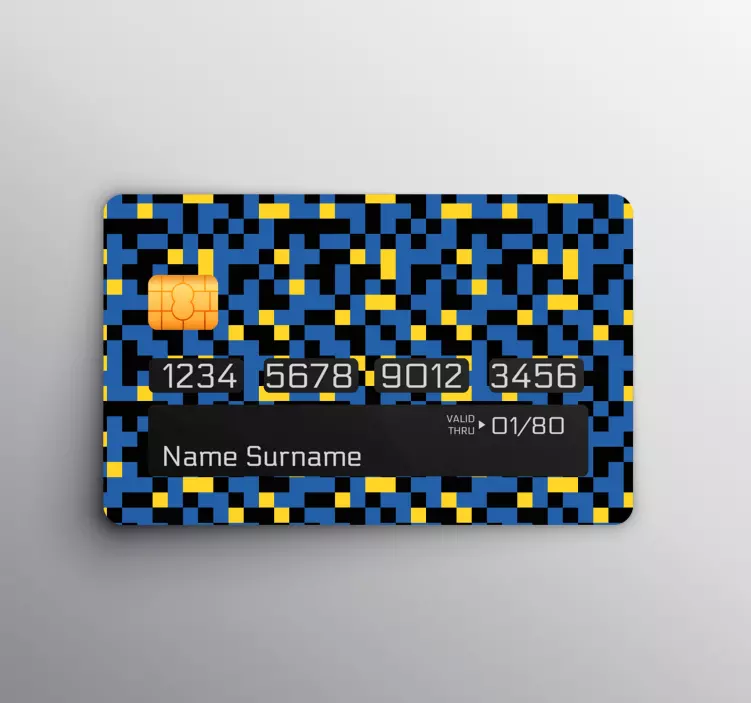 Abstract pattern credit card credit card sticker - TenStickers