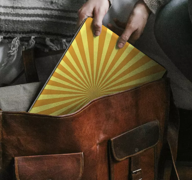 Abstract Sunset with orange tones laptop skins - TenStickers