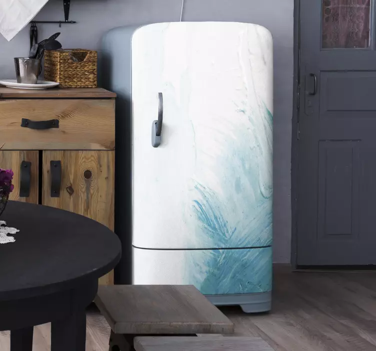 Abstract textured oil painting fridge sticker - TenStickers