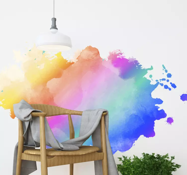 Abstract wall sticker colorful splash design - TenStickers