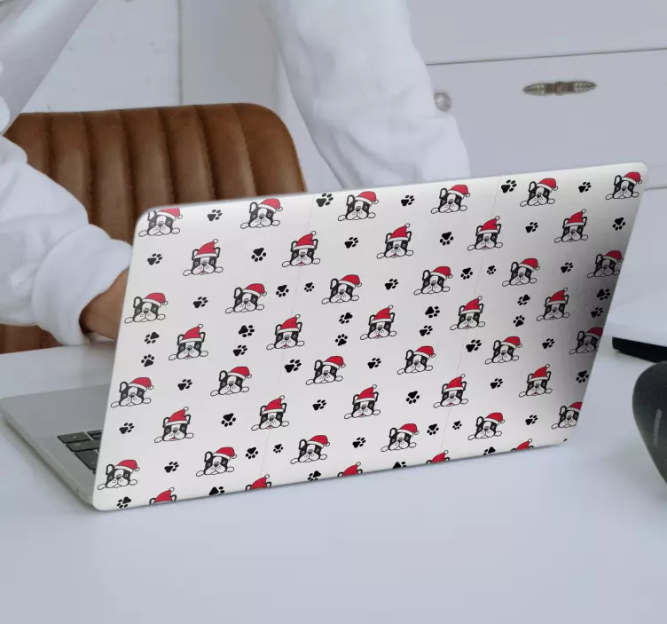 Adorable Dog christmas sticker - TenStickers