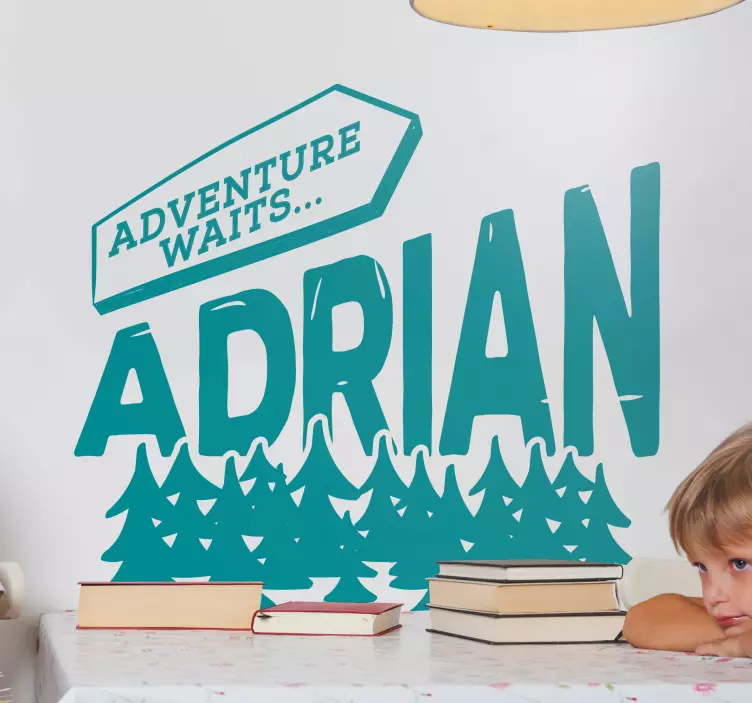 Adventure awaits quote sticker - TenStickers