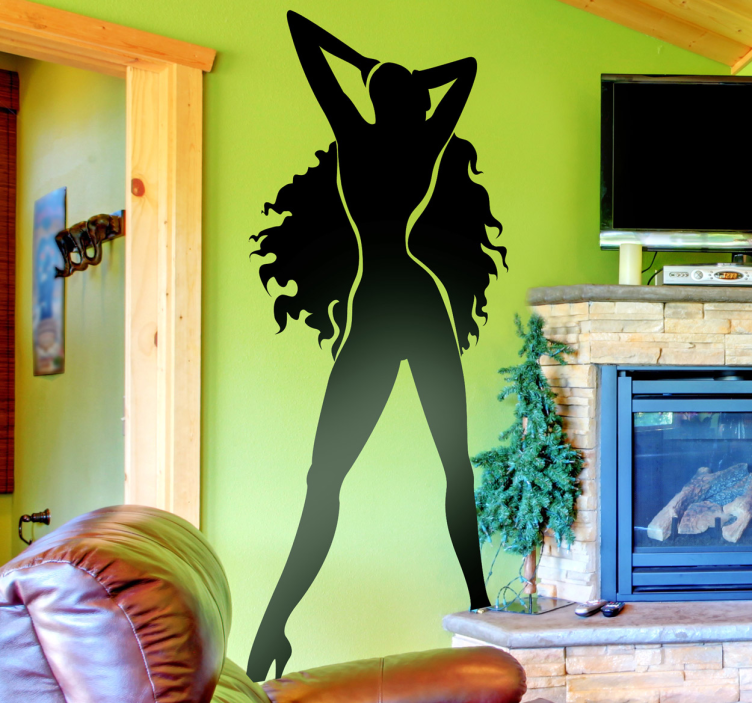 Afro Hair Girl Wall Sticker - TenStickers