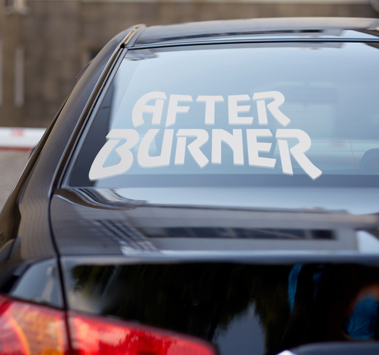 "After burner" car sticker - TenStickers
