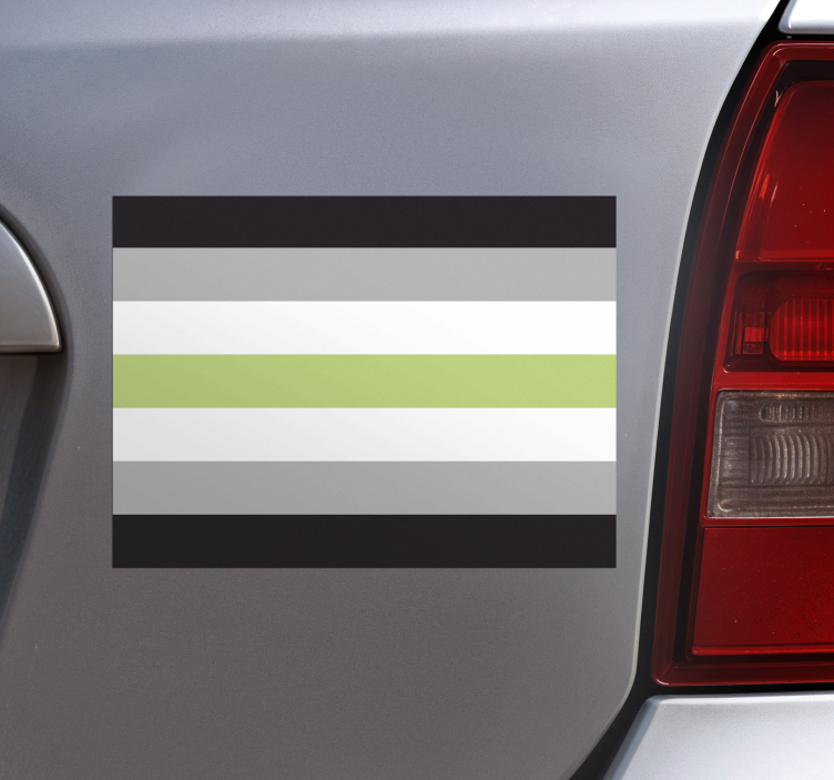 Agender flag car sticker - TenStickers