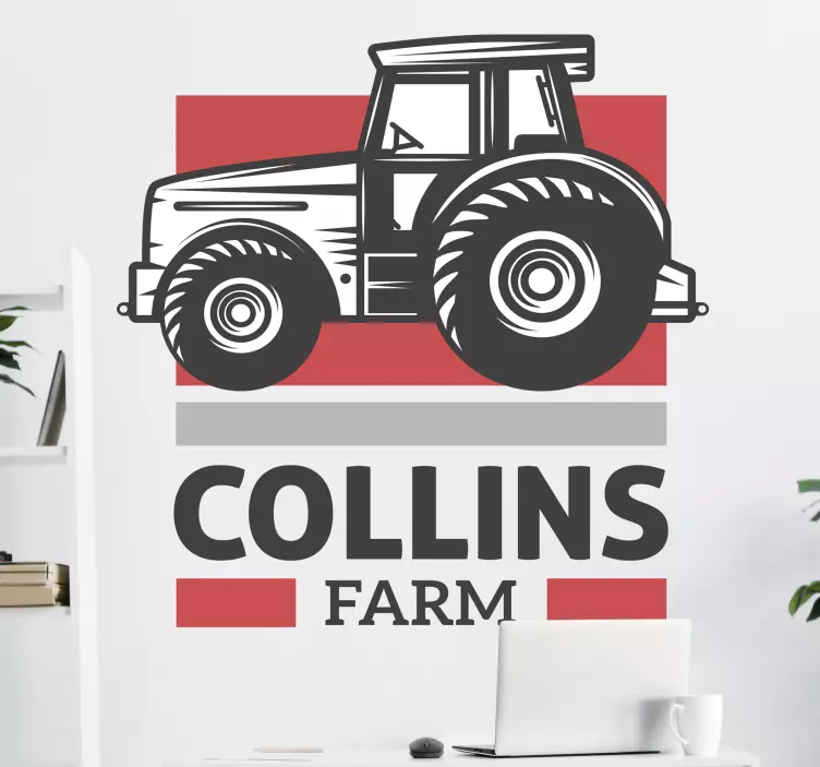 Agricultural Vehicle Graphic farm animal wall sticker - TenStickers