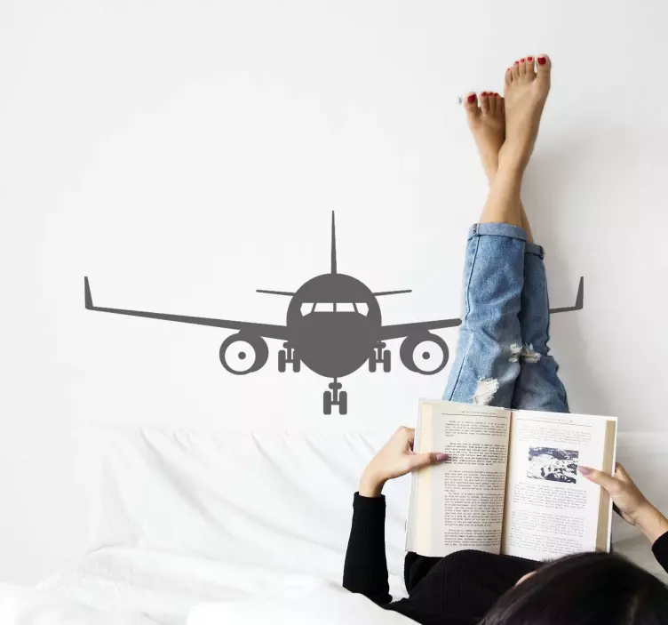 Airplane Silhouette Wall Location sticker - TenStickers