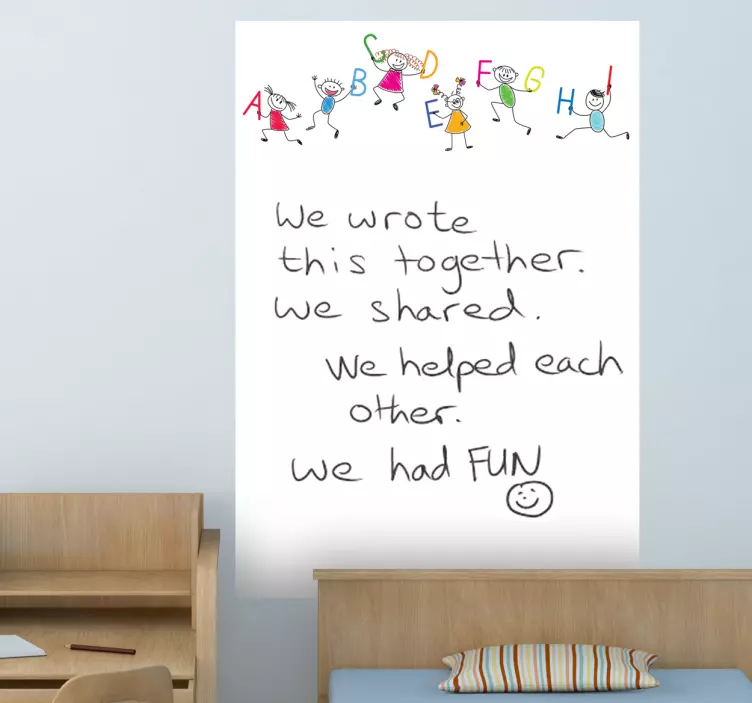 Alphabet Whiteboard Sticker - TenStickers