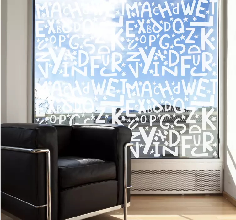 Alphabet window vinyl sticker - TenStickers